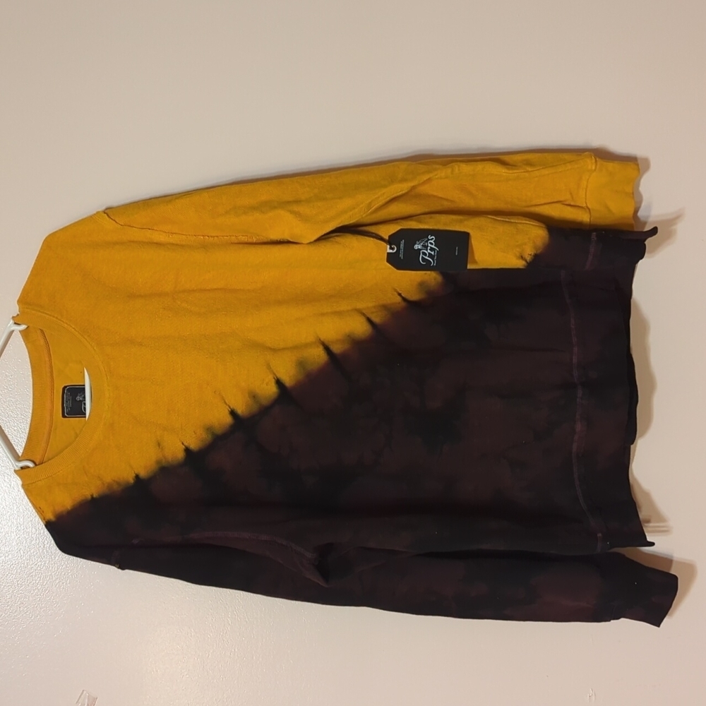 PRPS Men's XXXL Gold Tie Dye Sweater